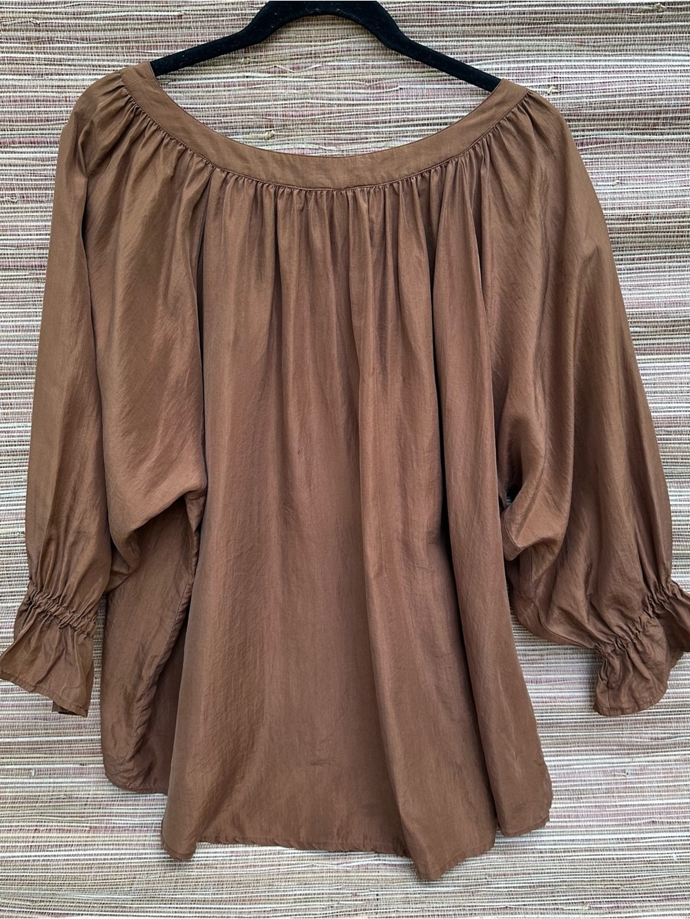 Bronze Silk Poet Blouse - Picture 10 of 15